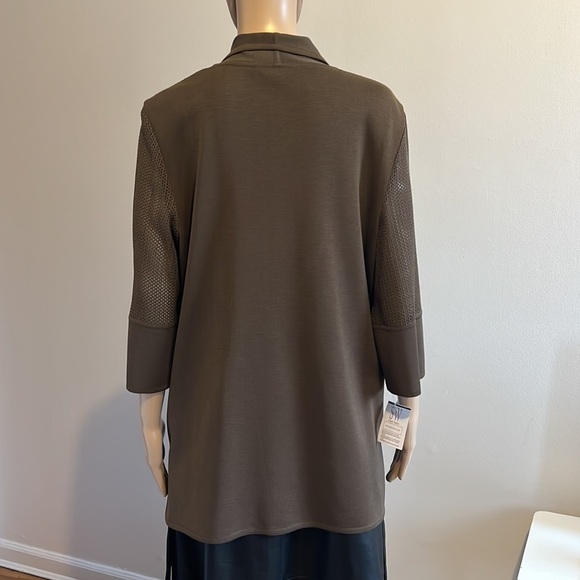 MISOOK 3/4 Sleeve Perforated Jacket Cardigan Size Medium M - Picture 6 of 9